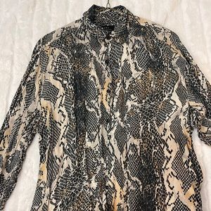 Snake print dress shirt
